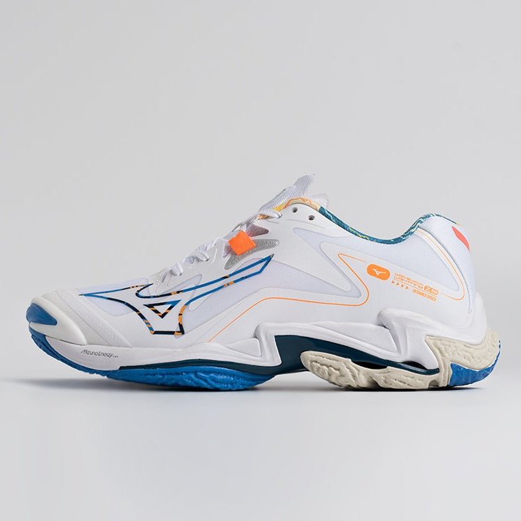 Mizuno Wave Lightning Z8 – Men's – White/Blue/Orange